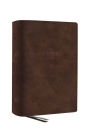 NET, Abide Bible, Leathersoft, Brown, Comfort Print: Holy Bible