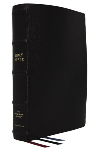 NKJV, Large Print Verse-by-Verse Reference Bible, Maclaren Series, Premium Goatskin Leather, Black, Comfort Print: Holy Bible, New King James Version