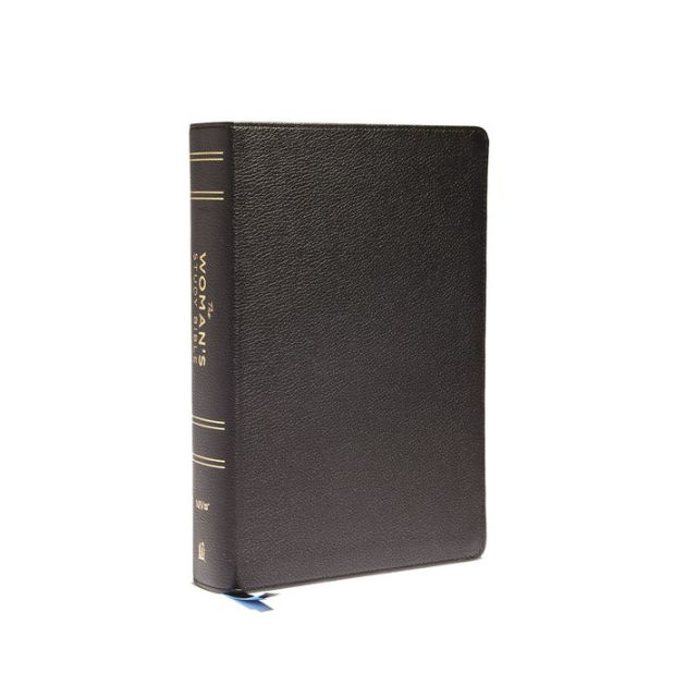 NIV, The Woman's Study Bible, Genuine Leather, Black, Full-Color, Red ...