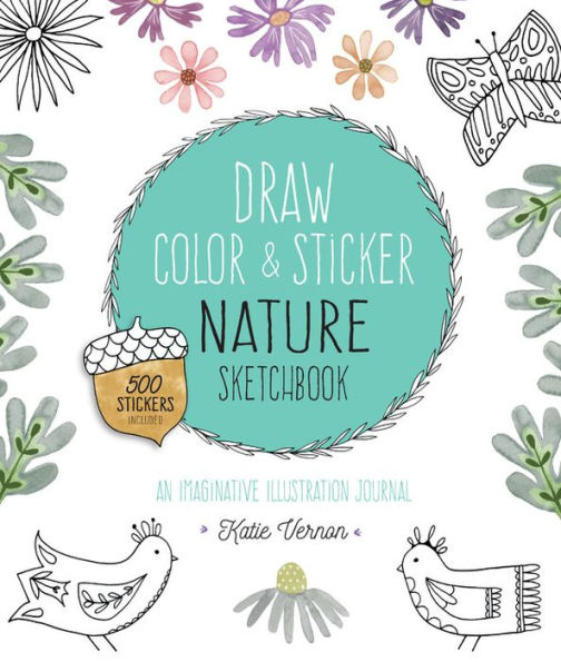 Draw Color Sticker Nature Sketchbook