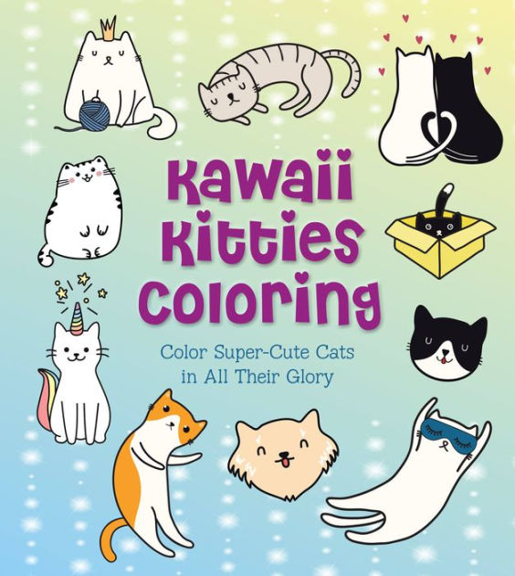 Kawaii kitten coloring pages 