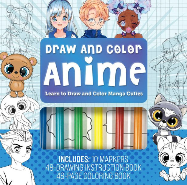 Made By Me Anime Color & Design Artist Set, 22-Piece Art Set, How to Draw  Anime, Create Your Own Comics, Make Your Own Manga & Anime Sketchbook,  Gifts