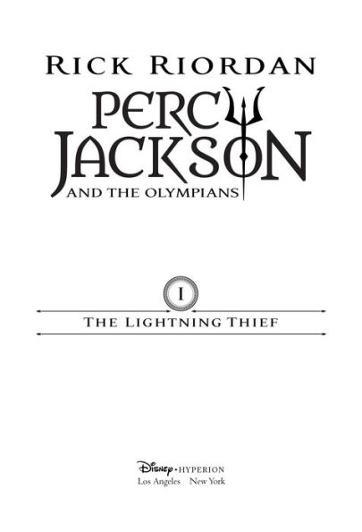 The Lightning Thief (Percy Jackson and the Olympians Series #1)