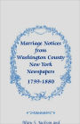 Marriage Notices from Washington Co. NY, Newspapers, 1799-1880