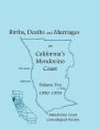Births, Deaths, and Marriages on California's Mendocino Coast