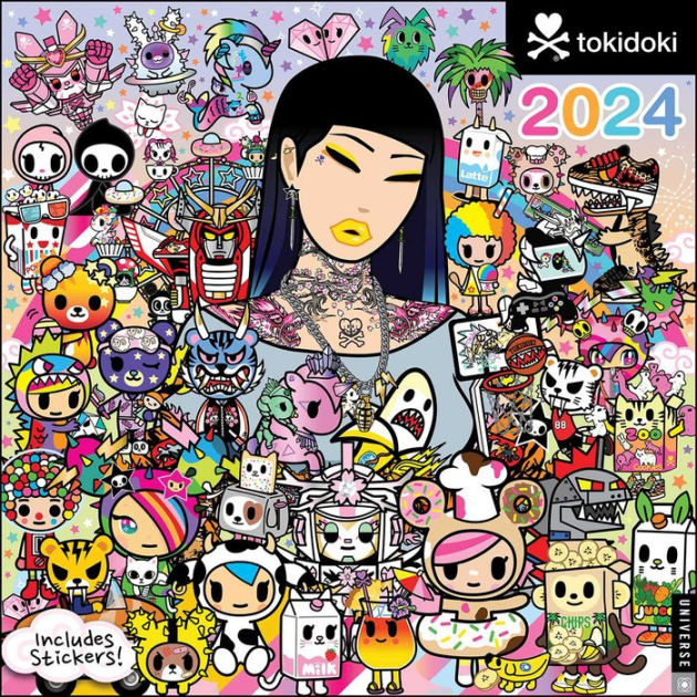 tokidoki 2024 Wall Calendar (w/ Stickers) by Simone Legno