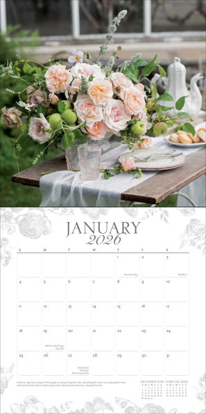 French Blooms 2026 Wall Calendar: Floral Arrangements with a Parisian Flair