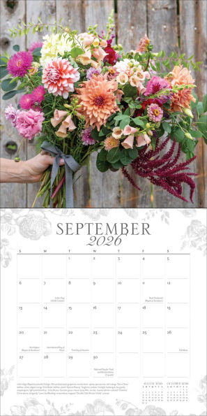 French Blooms 2026 Wall Calendar: Floral Arrangements with a Parisian Flair