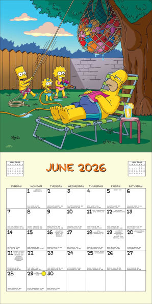 The Simpsons 2026 Wall Calendar
