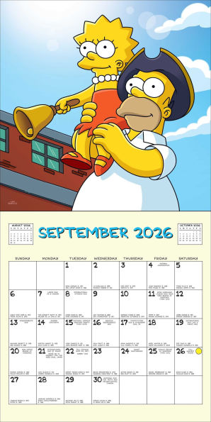 The Simpsons 2026 Wall Calendar