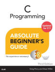 Alternative view 1 of C Programming Absolute Beginner's Guide