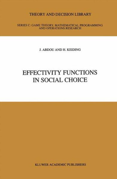 Effectivity Functions in Social Choice