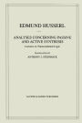 Analyses Concerning Passive and Active Synthesis: Lectures on Transcendental Logic