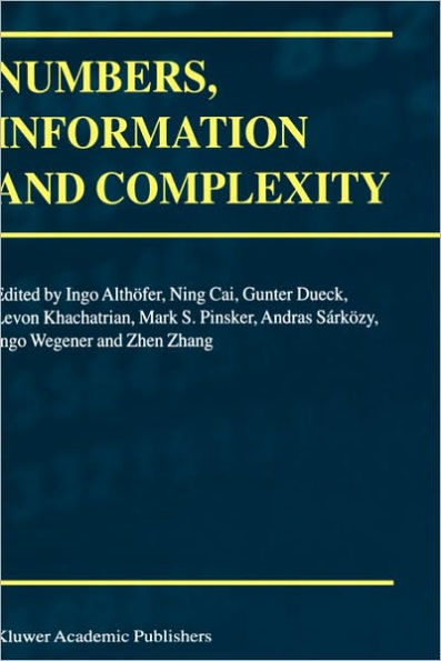 Numbers, Information and Complexity / Edition 1