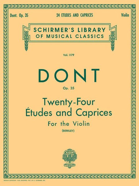 24 Etudes and Caprices, Op. 35: Schirmer Library of Classics Volume 1179 Violin Solo