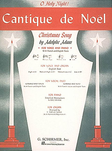 Cantique de Noel (O Holy Night): Low Voice (B-Flat) and Piano