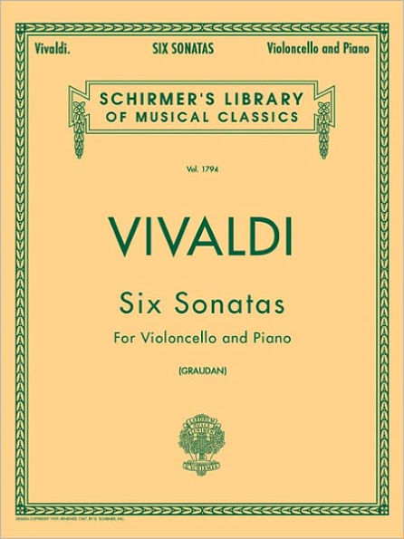 6 Sonatas: Schirmer Library of Classics Volume 1794 Cello and Piano