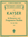 36 Elementary and Progressive Studies: Schirmer Library of Classics Volume 1850 Viola Method