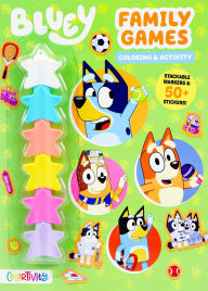 Title: Bluey: Family Games: Coloring & Activity with Stackable Markers, Author: Editors of Studio Fun International