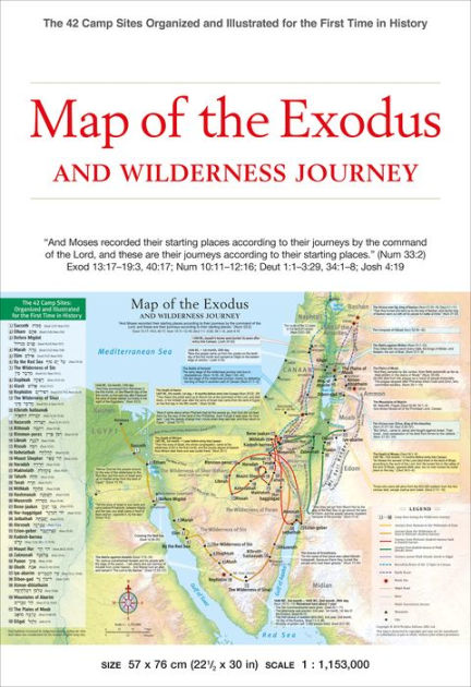 Map Of The Exodus And Wilderness Journey The 42 Camp Sites Organized