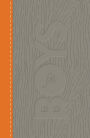 CSB Study Bible for Boys Charcoal/Orange, Wood Design LeatherTouch
