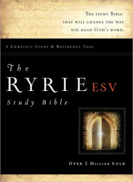 The Ryrie ESV Study Bible Genuine Leather Burgundy- Red Letter