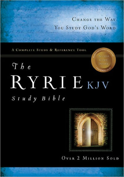 The Ryrie KJV Study Bible Bonded Leather Black Red Letter