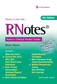 Title: RNotes®: Nurse's Clinical Pocket Guide / Edition 4, Author: Ehren Myers RN