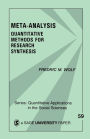 Meta-Analysis: Quantitative Methods for Research Synthesis