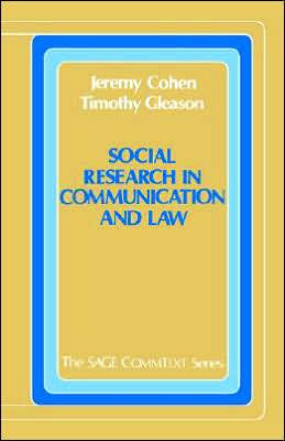 Social Research in Communication and Law / Edition 1