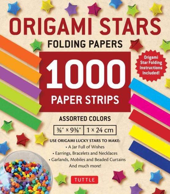 Origami Stars Papers 1,000 Paper Strips in Assorted Colors: 10