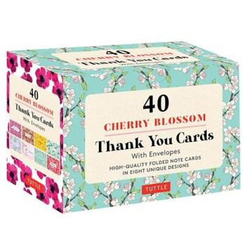 Thank You Cherry Blossom Assortment Notecard S/40 by Tuttle Studio