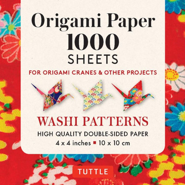 Origami Paper Washi Patterns 1,000 sheets 4" (10 cm) Tuttle Origami