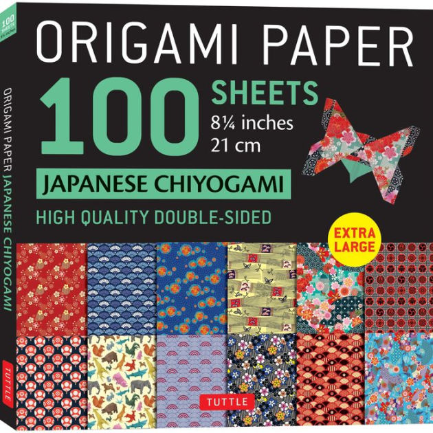 Origami Paper 100 sheets Japanese Chiyogami 8 1/4 (21 cm): Extra Large  Double-Sided Origami Sheets Printed with 12 Different Patterns  (Instructions for 5 Projects Included) by Tuttle Studio, Other Format