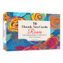 16 Thank You Cards, Roses: 4 1/2 X 3 Inch Blank Cards in 8 Lovely Designs (2 Each) with 16 Envelopes