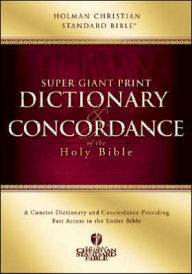 HCSB Super Giant Print Dictionary and Concordance