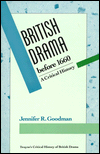 Critical History of British Drama Series: British Drama Before 1660