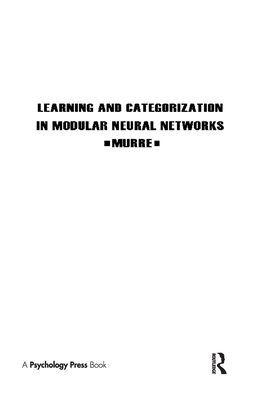 Learning and Categorization in Modular Neural Networks / Edition 1
