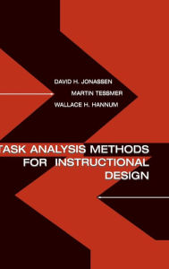 Title: Task Analysis Methods for Instructional Design / Edition 1, Author: David H. Jonassen