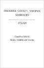 Frederick County, Virginia, Marriages, 1771-1825