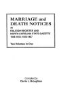 Marriage and Death Notices in the Raleigh Register and North Carolina State Gazette 1846-1867
