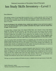 Title: Inventory: Level I: hm Learning & Study Skills, Author: hm Group