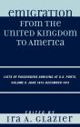 Emigration from the United Kingdom to America: Lists of Passengers Arriving at U.S. Ports, June 1873 - December 1873, Volume 8