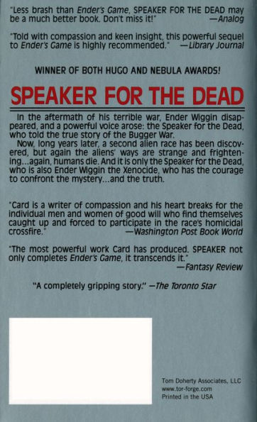 Speaker for the Dead (Ender Quintet Series #2)