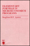 Elementary Fortran IV Microeconomics Programs