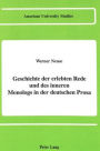Geschichte der erlebten Rede und des inneren Monologs in der deutschen Prosa