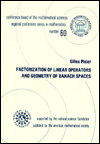 Title: Factorization of Linear Operators and Geometry of Banach Spaces, Author: Gilles Pisier