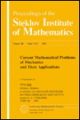 Current Mathematical Problems of Mechanics and Their Applications