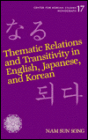 Thematic Relations and Transitivity in English, Japanese, and Korean