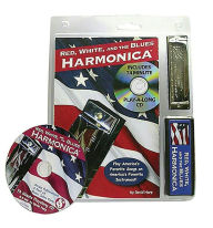 Title: Red, White, and the Blues Harmonica, Author: David Harp
